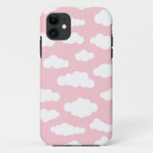 Coques Case-Mate iPhone Pastel Nuages Asthétique Blanc Et Rose Art (Dos)