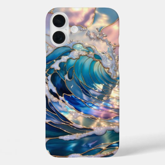 Coques Case-Mate iPhone Pastel Ocean Wave Aesthetic Phone Case (Verso)