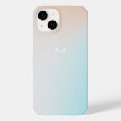 Coques Case-Mate iPhone Pastel Ombre Sky personnalisé Monogramme initial (Verso)