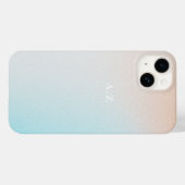 Coques Case-Mate iPhone Pastel Ombre Sky personnalisé Monogramme initial (Verso (horizontal))