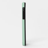 Coques Case-Mate iPhone Pastel Pale Vert Couleur uni | Nom minimal (Dos/Gauche)