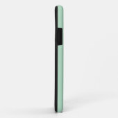Coques Case-Mate iPhone Pastel Pale Vert Couleur uni | Nom minimal (Dos/Droite)