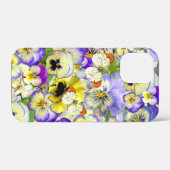 Coques Case-Mate iPhone Pastel Pansies aux papillons (Verso (horizontal))