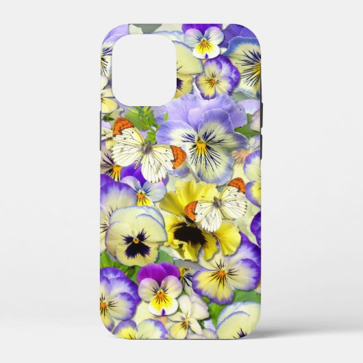 Coques Case-Mate iPhone Pastel Pansies aux papillons (Verso)