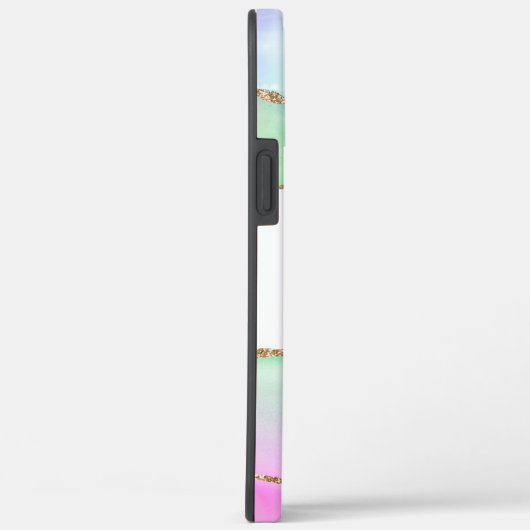 Coques Case-Mate iPhone Pastel Parties scintillant Agate Monogrammé (Verso / Droite)