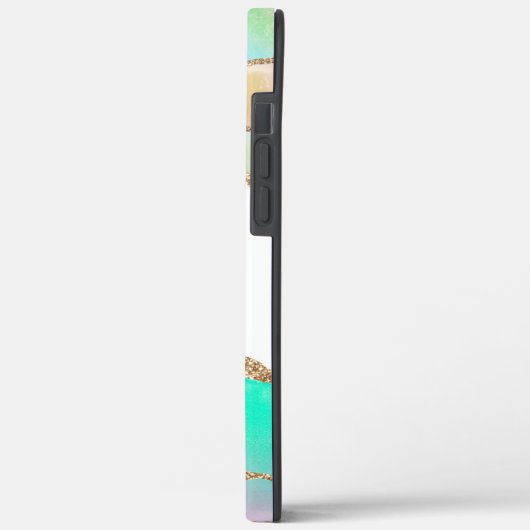 Coques Case-Mate iPhone Pastel Parties scintillant Agate Monogrammé (Verso / Gauche)