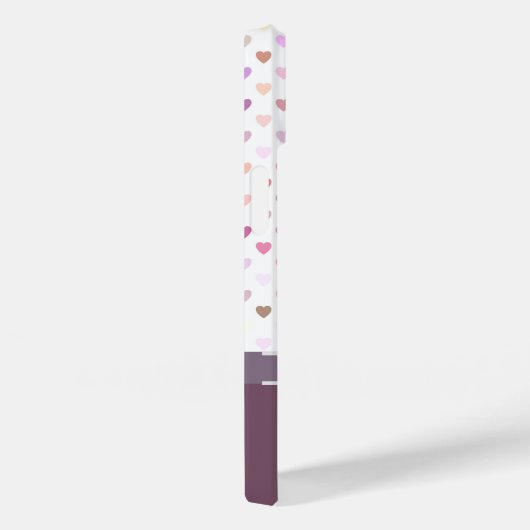 Coques Case-Mate iPhone Pastel Passion Coeurs Nom personnalisé (Verso / Droite)