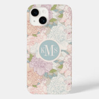 Pastel Peony & Butterfly Flower Motif
