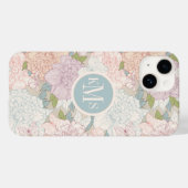 Coques Case-Mate iPhone Pastel Peony & Butterfly Flower Motif (Verso (horizontal))