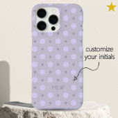 Coques Case-Mate iPhone Pastel Periwinkle Dots Pattern Custom Name Initial