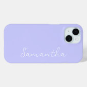 Coques Case-Mate iPhone Pastel Periwinkle Personnalisé (Verso (horizontal))