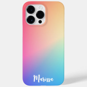 Coque Pour Pour iPhone 14 Pro Max Pastel personnalisé Arc-en-ciel