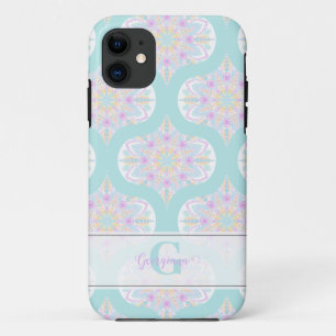 Case-Mate iPhone Case Pastel personnalisé Arc-en-ciel Floral Mandala Mid