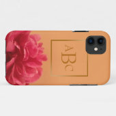 Coques Case-Mate iPhone Pastel personnalisé Orange Hot rose Floral (Dos (Horizontal))