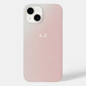 Coques Case-Mate iPhone Pastel Pink Gradient Personnalisé Monogramme Initi (Verso)
