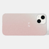 Coques Case-Mate iPhone Pastel Pink Gradient Personnalisé Monogramme Initi (Verso (horizontal))