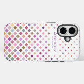 Coques Case-Mate iPhone Pastel Pixels Cool Motif géométrique Personnalisé (Verso (horizontal))