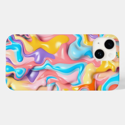 Coques Case-Mate iPhone Pastel Plastic Fluid Abstrait (Verso (horizontal))