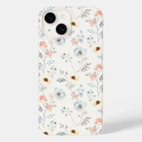 Pastel Poppy Floral Garden Motif