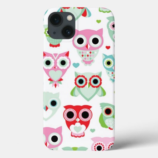 Coques Case-Mate iPhone pastel powder color owl background (Verso)