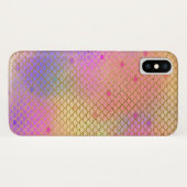 Coques Case-Mate iPhone Pastel Purple et Orange Mermaid Scales Motif (Dos (Horizontal))