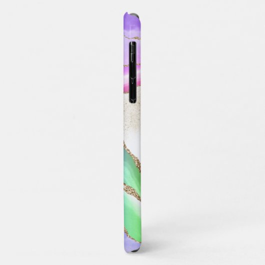 Coques Case-Mate iPhone *~* Pastel Rainbow Agate Sun Rays Gold Star Dust (Dos/Gauche)