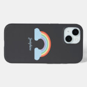 Coques Case-Mate iPhone Pastel Rainbow Black (Verso (horizontal))