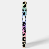Coques Case-Mate iPhone Pastel Rainbow Leopard Print Monogrammed (Verso / Droite)