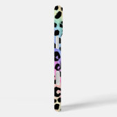 Coques Case-Mate iPhone Pastel Rainbow Leopard Print Monogrammed (Verso / Droite)