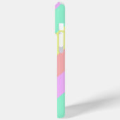 Coques Case-Mate iPhone Pastel Rainbow Motif rayé (Verso / Gauche)