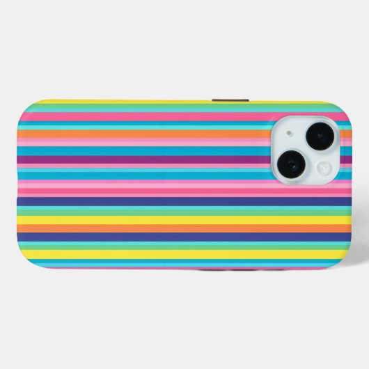 Coques Case-Mate iPhone Pastel Rainbow Stripes (Verso (horizontal))