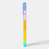 Coques Case-Mate iPhone Pastel Rainbow Stripes Lettre initiale Monogramme (Verso / Gauche)