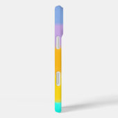 Coques Case-Mate iPhone Pastel Rainbow Stripes Lettre initiale Monogramme (Verso / Droite)