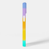 Coques Case-Mate iPhone Pastel Rainbow Stripes Nom personnalisé Monogramme (Verso / Droite)