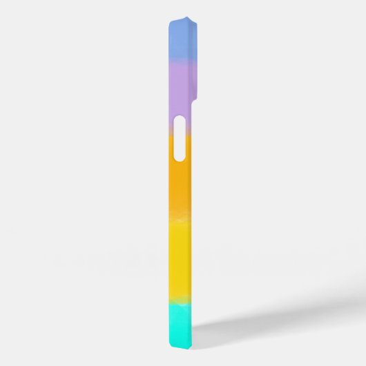 Coques Case-Mate iPhone Pastel Rainbow Stripes Nom personnalisé Monogramme (Verso / Droite)