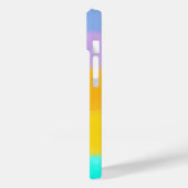 Coques Case-Mate iPhone Pastel Rainbow Stripes Nom personnalisé Monogramme (Verso / Gauche)