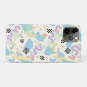 Coques Case-Mate iPhone Pastel Retro Memphis Pattern Swirls (Dos (Horizontal))