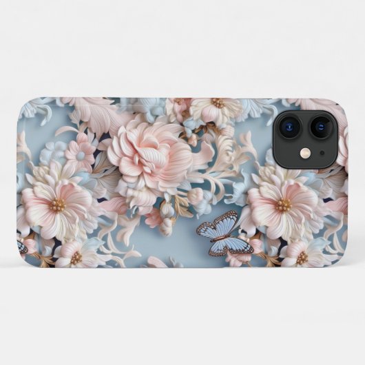 Coques Case-Mate iPhone Pastel Rococo Floral (Dos (Horizontal))