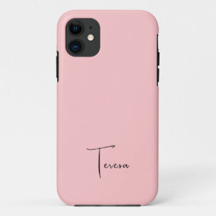 Case-Mate iPhone Case Pastel Rose couleur unie   Nom minimal