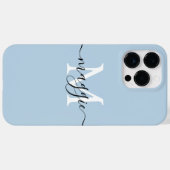 Coques Case-Mate iPhone Pastel Script Monogram Coque-Mate iPhone 14 Pro Ma (Verso (horizontal))