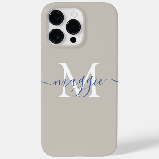 Coques Case-Mate iPhone Pastel Script Monogram Coque-Mate iPhone 14 Pro Ma (Verso)