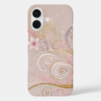 Coques iPhone 16 Pastel Shade Floral Morif Design