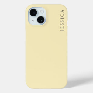 Coque Pour iPhone 15 Pastel Shade Oasis Jaune   Monogramme