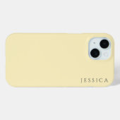 Coques Case-Mate iPhone Pastel Shade Oasis Jaune | Monogramme (Verso (horizontal))