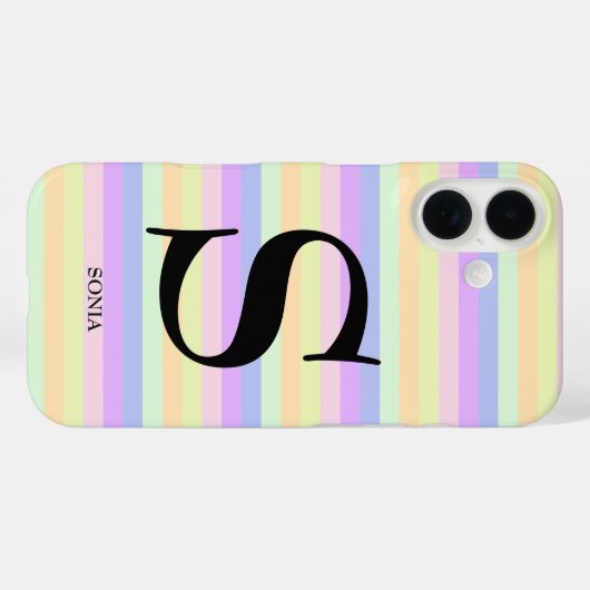 Coques Case-Mate iPhone Pastel Stripes (Verso (horizontal))