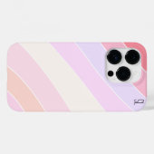 Coques Case-Mate iPhone Pastel Stripes Personnalisé (Verso (horizontal))