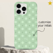 Coques Case-Mate iPhone Pastel Teal Dots Pattern Custom Name Initial