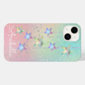 Coques Case-Mate iPhone Pastel tourbillonne holographique étoiles et ruban (Verso (horizontal))