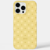 Coques Case-Mate iPhone Pastel Yellow Dots Pattern Custom Name Initials (Verso)