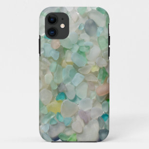 Coque iPhone 11 Pastels en verre de mer, photo en verre d'art de